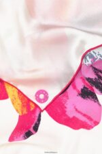 アクセサリー Bimba Y Lola 花柄のシルクスカーフ オフホワイト 6BZ0X0606 - 画像 (3)