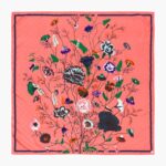 アクセサリー Bimba Y Lola 花柄のスカーフ コーラル 6BZ0X0608