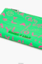 アクセサリー Bimba Y Lola 長方形のクロコダイルプリント小銭入れ 緑 6BZ0X01040 - 画像 (2)