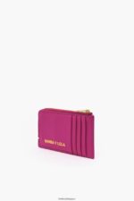 アクセサリー Bimba Y Lola 革製の長方形の小銭入れ フクシア 6BZ0X0996 - 画像 (5)