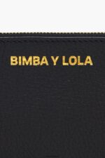 アクセサリー Bimba Y Lola 革製の長方形の小銭入れ 黒 6BZ0X0991 - 画像 (4)