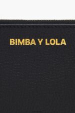 アクセサリー Bimba Y Lola 革製の長方形の小銭入れ 黒 6BZ0X0993 - 画像 (4)