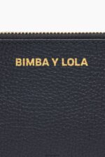 アクセサリー Bimba Y Lola 革製の長方形の小銭入れ 黒 6BZ0X01047 - 画像 (4)