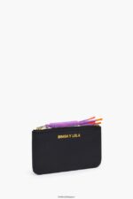アクセサリー Bimba Y Lola 革製の長方形の小銭入れ 黒 6BZ0X0991