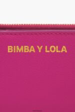 アクセサリー Bimba Y Lola 革製の長方形の財布 フクシア 6BZ0X0999 - 画像 (4)