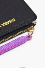 アクセサリー Bimba Y Lola 革製の長方形の財布 黒 6BZ0X0989 - 画像 (2)