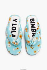 フットウェアー Bimba Y Lola アクリルフラワープリント チューブラーフラットサンダル 青 6BZ0X0571 - 画像 (5)