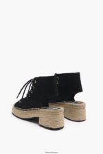 フットウェアー Bimba Y Lola スプリットレザーヒールサンダル 黒 6BZ0X0581 - 画像 (4)