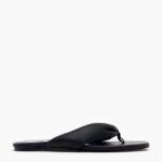 フットウェアー Bimba Y Lola チューブラーフラットサンダル 黒 6BZ0X0570