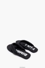 フットウェアー Bimba Y Lola チューブラーフラットサンダル 黒 6BZ0X0570 - 画像 (4)
