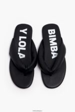 フットウェアー Bimba Y Lola チューブラーフラットサンダル 黒 6BZ0X0570 - 画像 (5)