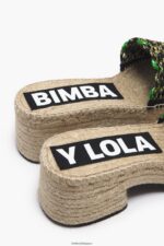 フットウェアー Bimba Y Lola マクラム＆イーキュートジュートウェッジ 緑 6BZ0X0583 - 画像 (7)