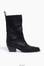 フットウェアー Bimba Y Lola レザーカウボーイブーツ 黒 6BZ0X0601