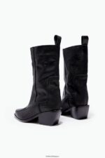 フットウェアー Bimba Y Lola レザーカウボーイブーツ 黒 6BZ0X0601 - 画像 (4)