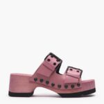 フットウェアー Bimba Y Lola レザーヒールサンダル ピンク 6BZ0X0565