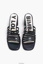 フットウェアー Bimba Y Lola レザーヒールサンダル 黒 6BZ0X0575 - 画像 (5)