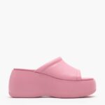フットウェアー Bimba Y Lola レザープラットフォームサンダル ピンク 6BZ0X0567