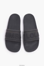 フットウェアー Bimba Y Lola ロゴスライダーフリップフロップ 黒 6BZ0X0590 - 画像 (5)
