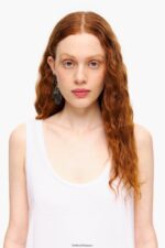 衣類 Bimba Y Lola AラインTシャツ 白 6BZ0X0316 - 画像 (4)