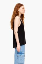 衣類 Bimba Y Lola AラインTシャツ 黒 6BZ0X0315 - 画像 (2)