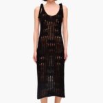 衣類 Bimba Y Lola かぎ針編みのロングドレス 黒 6BZ0X0175