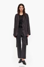 衣類 Bimba Y Lola オーバーサイズブレザー ウォッシュドブラック 6BZ0X0491 - 画像 (4)