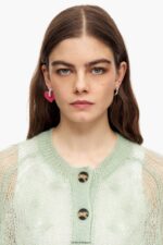衣類 Bimba Y Lola オープンニットモヘアカーディガン ミント 6BZ0X0379 - 画像 (4)