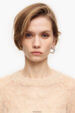 衣類 Bimba Y Lola オープンニットモヘアセーター 砂 6BZ0X0380 - 画像 (4)