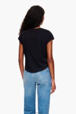 衣類 Bimba Y Lola ギンディラ Tシャツ 黒 6BZ0X0247 - 画像 (2)