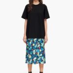 衣類 Bimba Y Lola グラフィティ フラワープリント ミディ Tシャツドレス 青 6BZ0X0235
