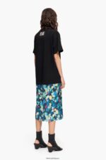 衣類 Bimba Y Lola グラフィティ フラワープリント ミディ Tシャツドレス 青 6BZ0X0235 - 画像 (3)