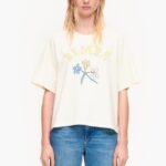 衣類 Bimba Y Lola コットン フラワーロゴ Tシャツ バニラ 6BZ0X0269