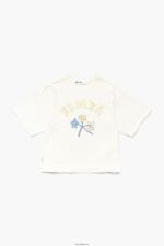 衣類 Bimba Y Lola コットン フラワーロゴ Tシャツ バニラ 6BZ0X0269 - 画像 (4)