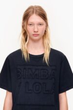 衣類 Bimba Y Lola コットン ロゴ Tシャツ 黒 6BZ0X0261 - 画像 (4)