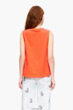 衣類 Bimba Y Lola コットンTシャツ コーラル 6BZ0X0295 - 画像 (3)