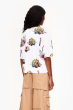 衣類 Bimba Y Lola サンゴプリント Tシャツ 象牙 6BZ0X0265 - 画像 (2)