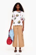衣類 Bimba Y Lola サンゴプリント Tシャツ 象牙 6BZ0X0265 - 画像 (5)