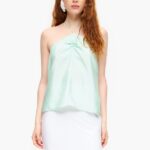 衣類 Bimba Y Lola シャーリングトップ ミントグリーン 6BZ0X0331