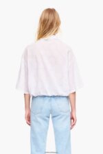 衣類 Bimba Y Lola ショートジャカードブラウス 花柄 6BZ0X0324 - 画像 (2)