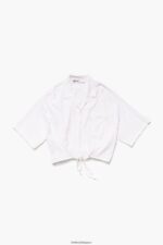 衣類 Bimba Y Lola ショートジャカードブラウス 花柄 6BZ0X0324 - 画像 (4)