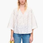 衣類 Bimba Y Lola ショートジャカードブラウス 花柄 6BZ0X0325