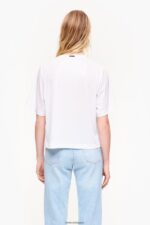 衣類 Bimba Y Lola ショートフルイドTシャツ 白 6BZ0X0310 - 画像 (2)