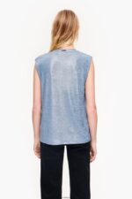 衣類 Bimba Y Lola ショートフルイドTシャツ 青 6BZ0X0309 - 画像 (2)