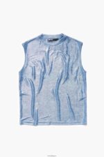 衣類 Bimba Y Lola ショートフルイドTシャツ 青 6BZ0X0309 - 画像 (4)