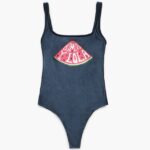 衣類 Bimba Y Lola スイカロゴ水着 無煙炭 6BZ0X0885