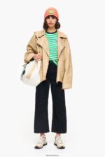 衣類 Bimba Y Lola ストライプのTシャツ 緑 6BZ0X0255 - 画像 (6)