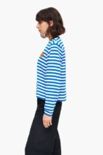 衣類 Bimba Y Lola ストライプのTシャツ 青 6BZ0X0253 - 画像 (2)
