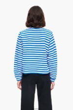 衣類 Bimba Y Lola ストライプのTシャツ 青 6BZ0X0253 - 画像 (3)