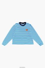 衣類 Bimba Y Lola ストライプのTシャツ 青 6BZ0X0253 - 画像 (5)