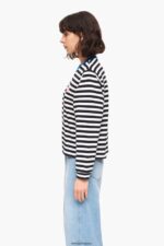 衣類 Bimba Y Lola ストライプのTシャツ 黒 6BZ0X0251 - 画像 (2)